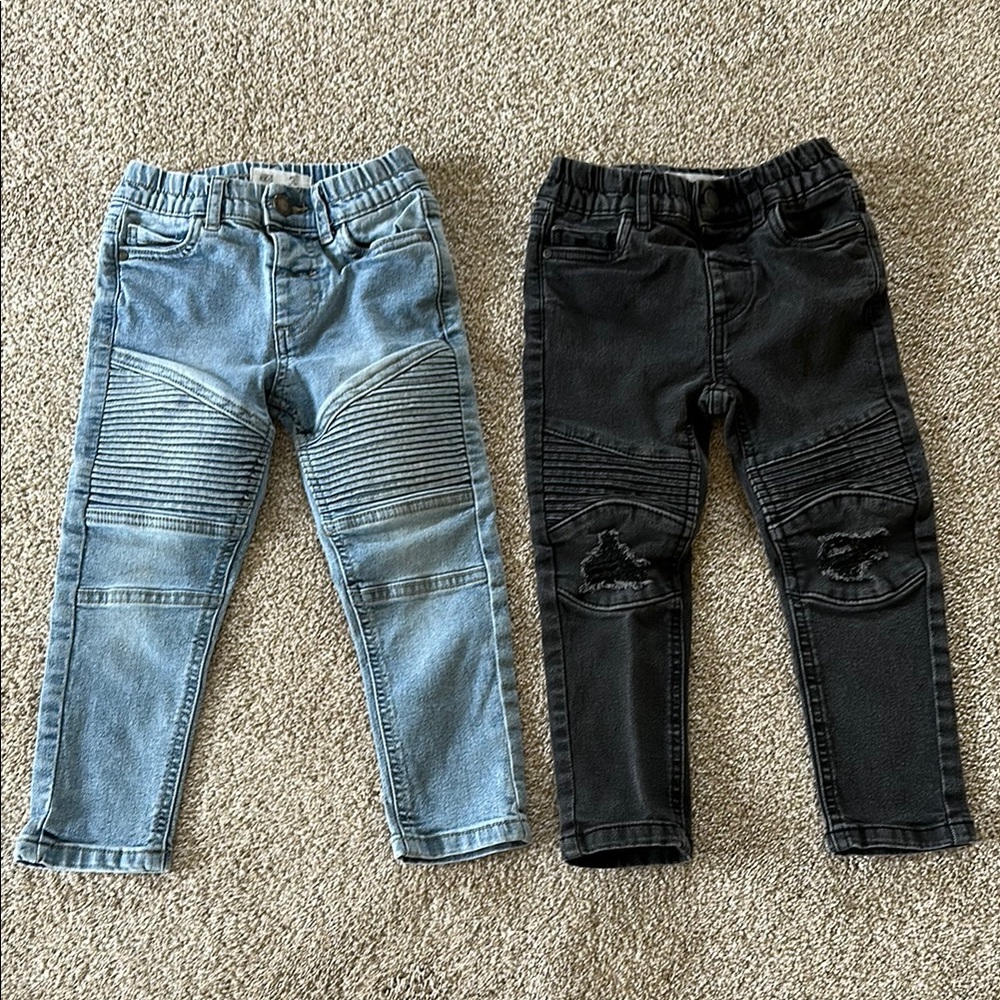Kids Cotton On Denim Jeans Set of 2 - Blue and Black